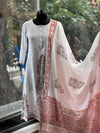 White Chikankari Dupatta Set