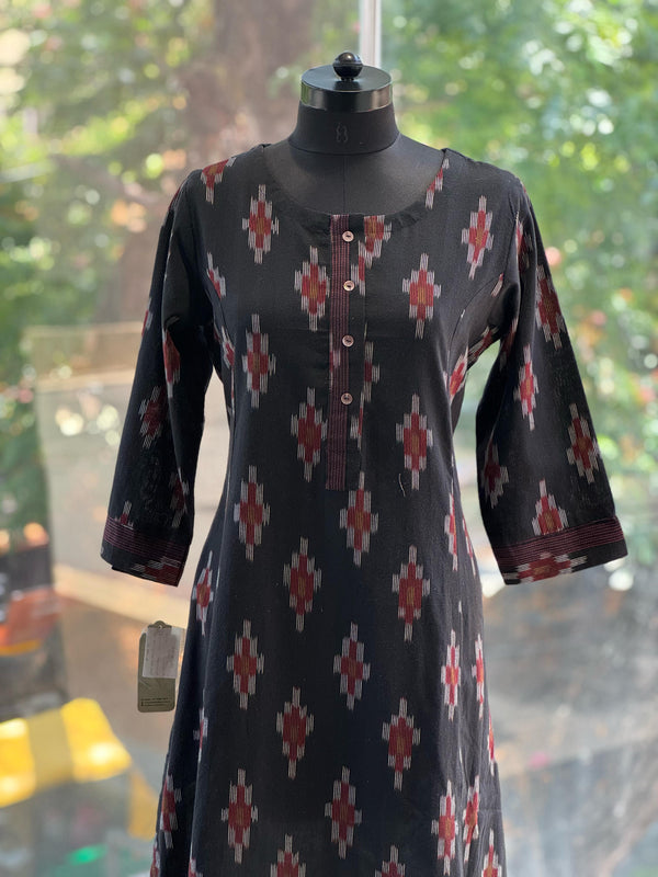 Black Ikkat Tunic