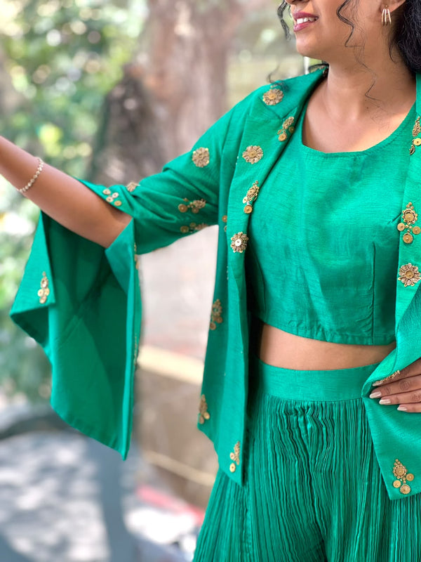 Green Crush Palazzo Set