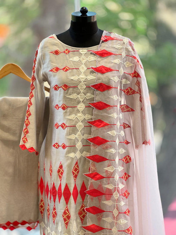 Patch Work Dupatta Set