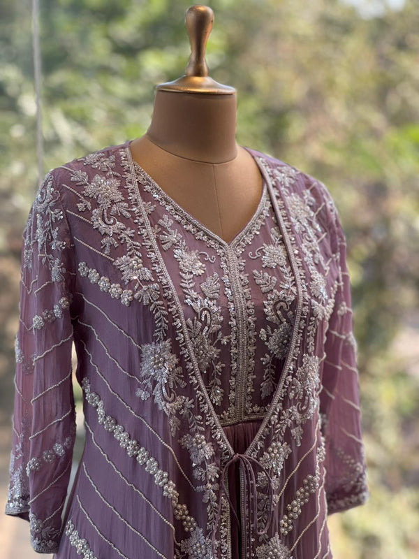 Mauve Jacket Style Gown