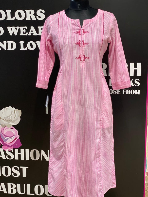 Pink Embroidered Tunic