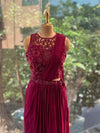 Maroon Intricate Work Drape