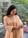 Peach Tissue Dupatta Set