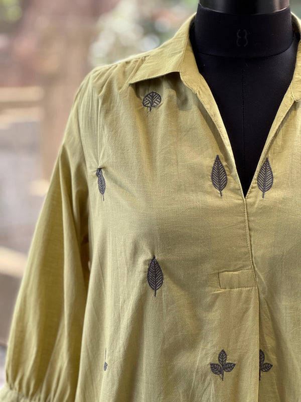 Green Leaf Embroidery Co Ord