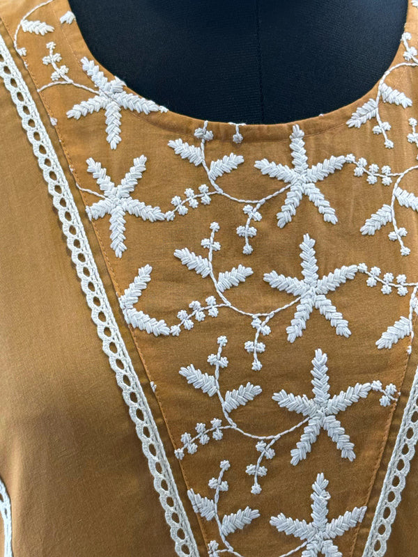 Yellow Embroidered Tunic