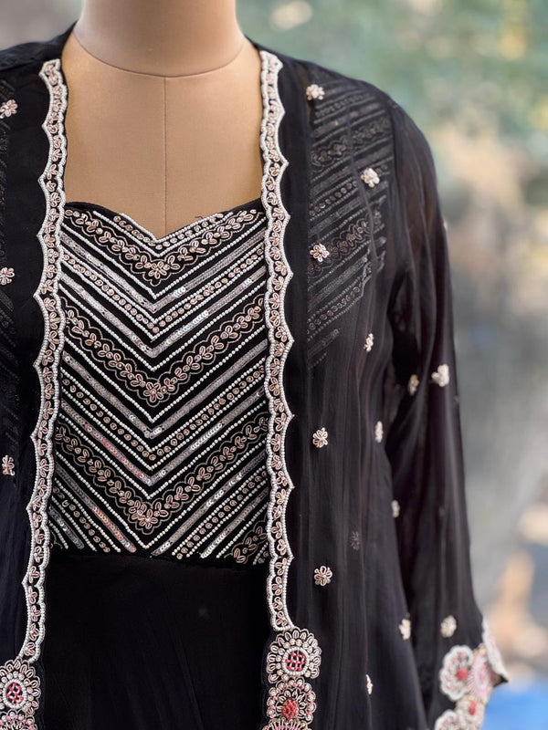 Black Designer Wear Gown