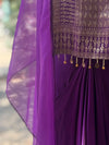 Purple Shaded Skirt Set