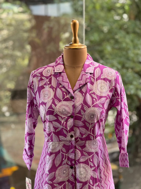 Purple Floral Aline Tunic