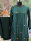 Green Thread Embroidered Co Ord