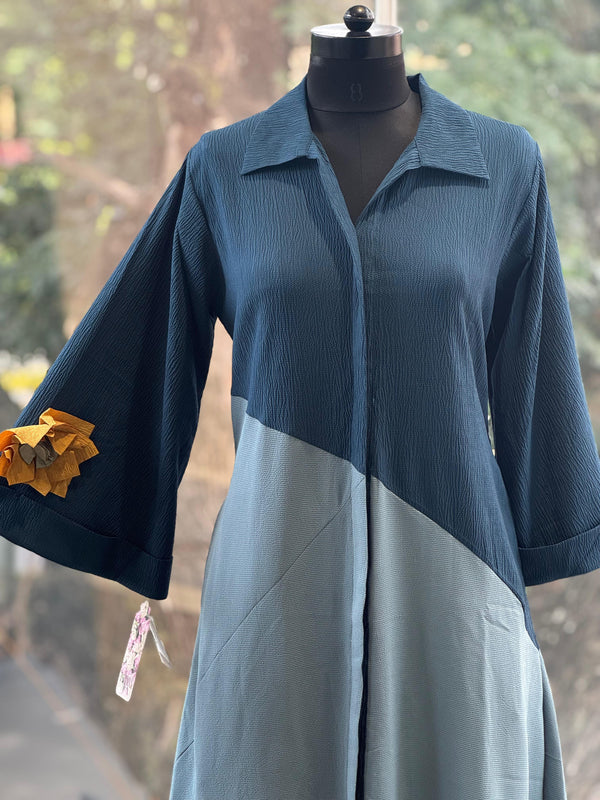 Blue Crushed Tunic