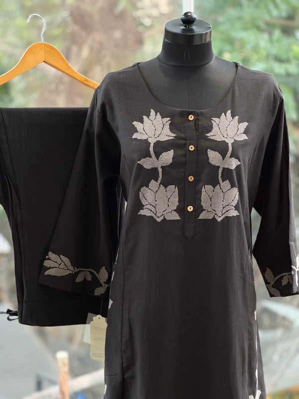 Black Cross Stich Co Ord