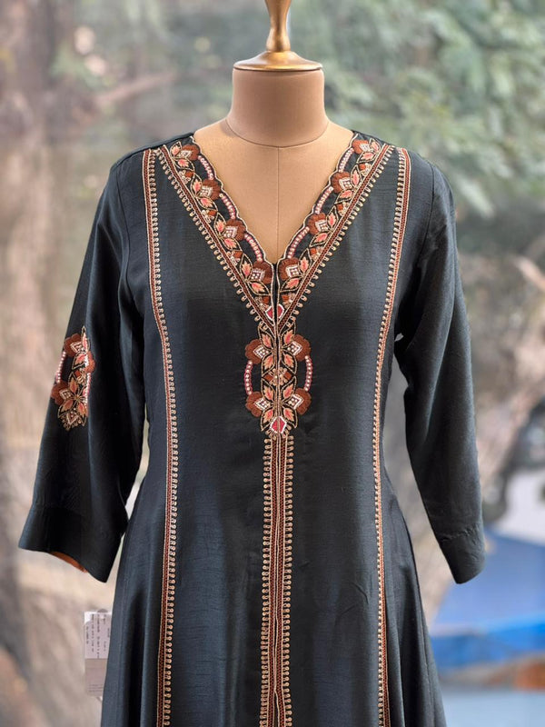 Green Zari Lines Dupatta Set