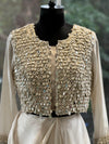 Off White Designer Made Cowl Skirt Set