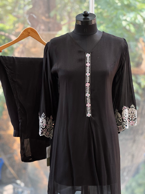 Black High Low Co Ordz XXL