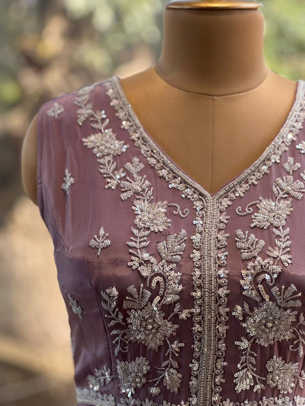 Mauve Jacket Style Gown
