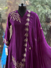 Purple Embroidered Suit