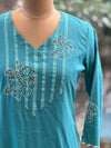 Light Blue Dupatta Set