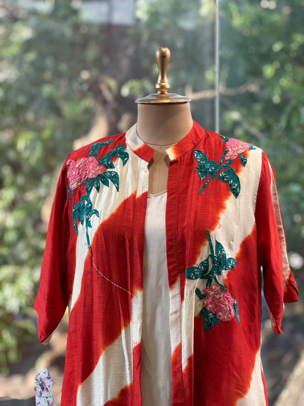Red Tye Dye Jacket Set