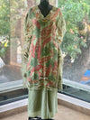 Green Embroidered Palazzo Set