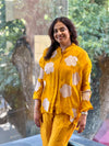 Yellow Floral embroidery Co Ord