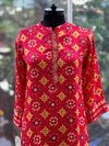 Red Patola Gajjee Silk Suit Set