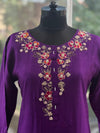 Purple Bandhej Dupatta Set