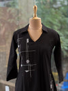 Black Embroidered Co Ord