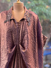 Purplish Glass Tissue Cowl Tunic