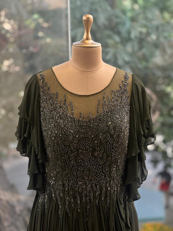 Green Cocktail Gown