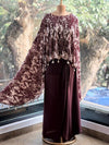 Brown Floral Kaftan Set