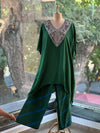 Green Tye Dye Kaftan Set