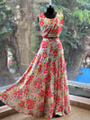 Pinkish Intricate Work Cape Set