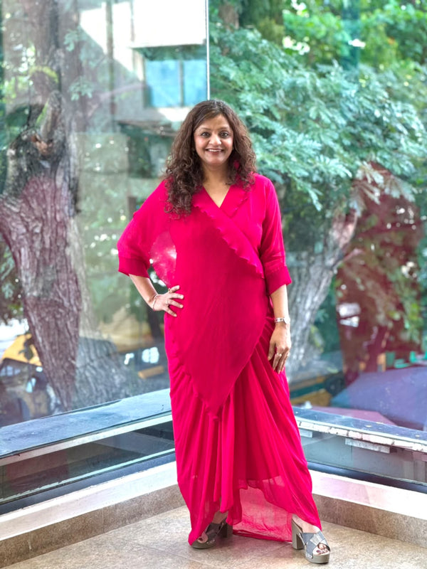 Fuchsia Pink Crush Flap Tunic