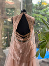 Light Peach designer Made Gown