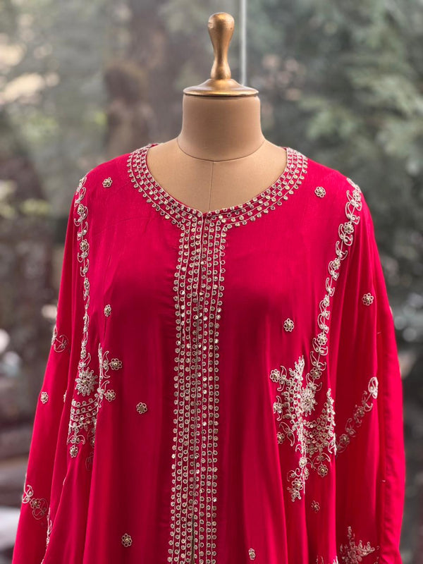 Tomato Red Kaftan Set