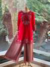 Red Applique Co Ord Set