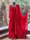 Red Sharara Set
