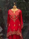 Red Skirt Set