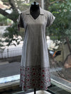collared neck cotton tunic
