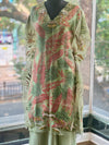 Green Embroidered Palazzo Set