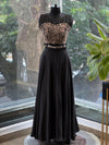 Black Flared Palazzo Set