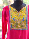 Pink Yolk Embroidered Suit Set