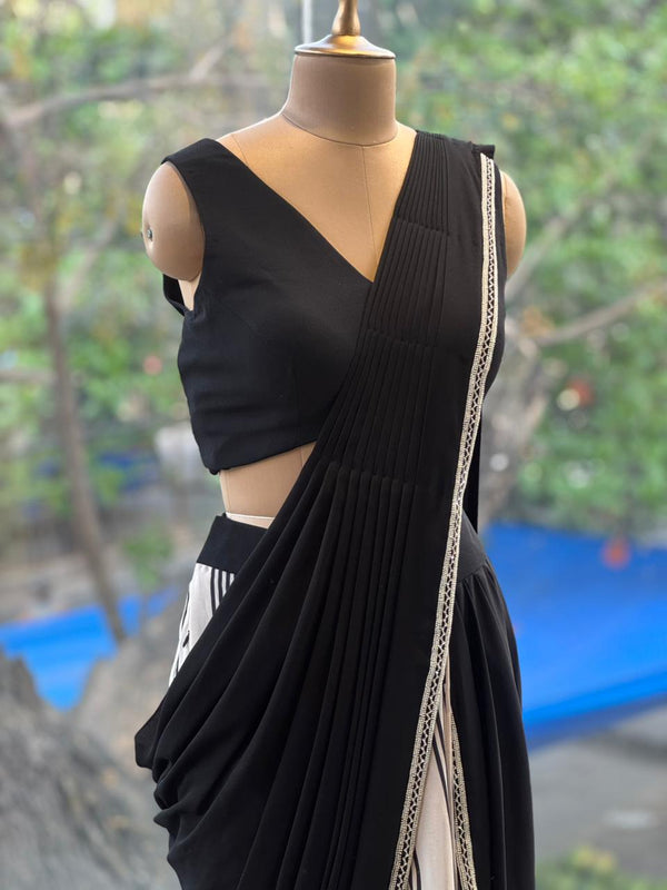 Black Designer Wear Drape