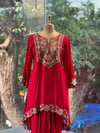 Red Skirt Set