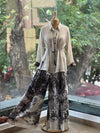 Half White Digital Print Palazzo Set