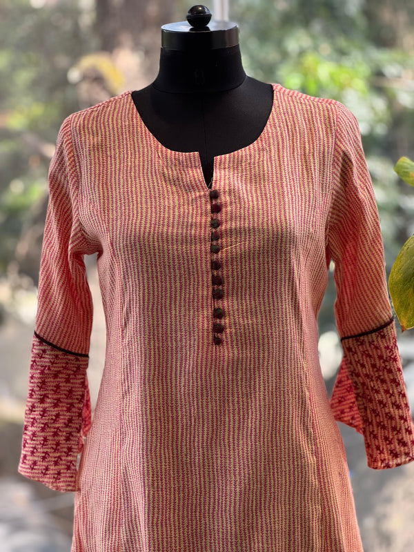 Peach Embroidered Tunic