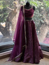 Wine Lehenga Set
