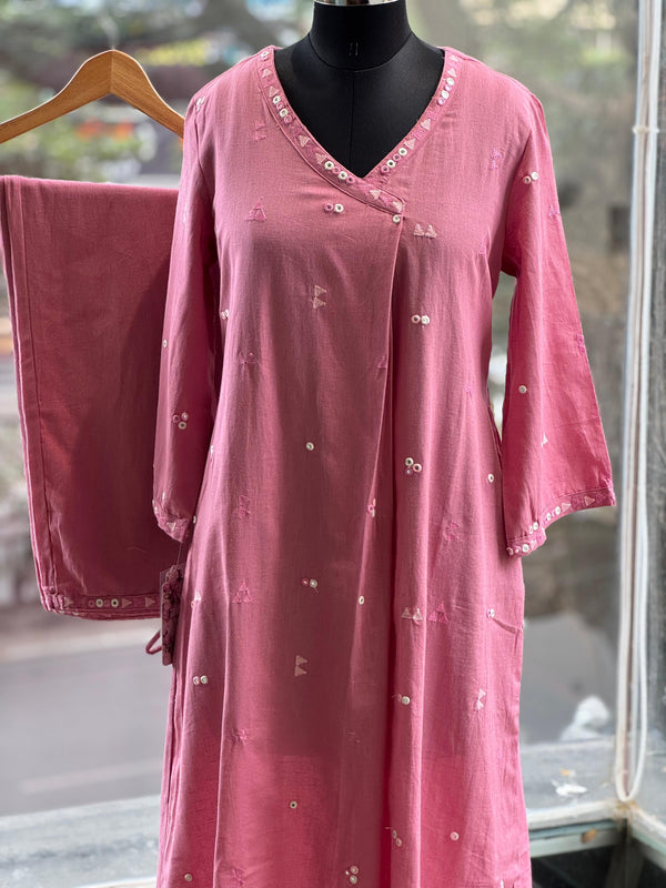 Pink Angrakha Style Co Ord