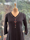 Black Printed Dupatta Set